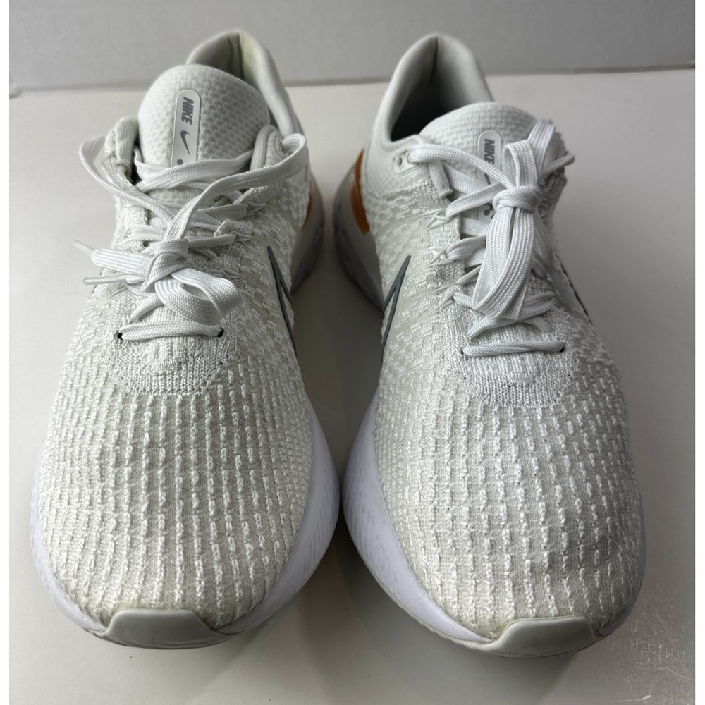 Nike React Infinity Run Flyknit 3 Shoes White Grey Kumquat Mens 11.5 DH5392-100 - Picture 11 of 16